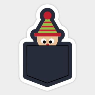 Elf in your pocket Sticker